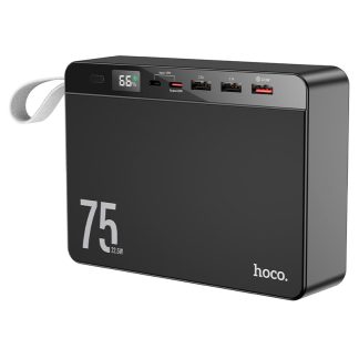 Зовнішній акумулятор HOCO J94 Overlord 22.5W fully compatible power bank(75000mAh) Black