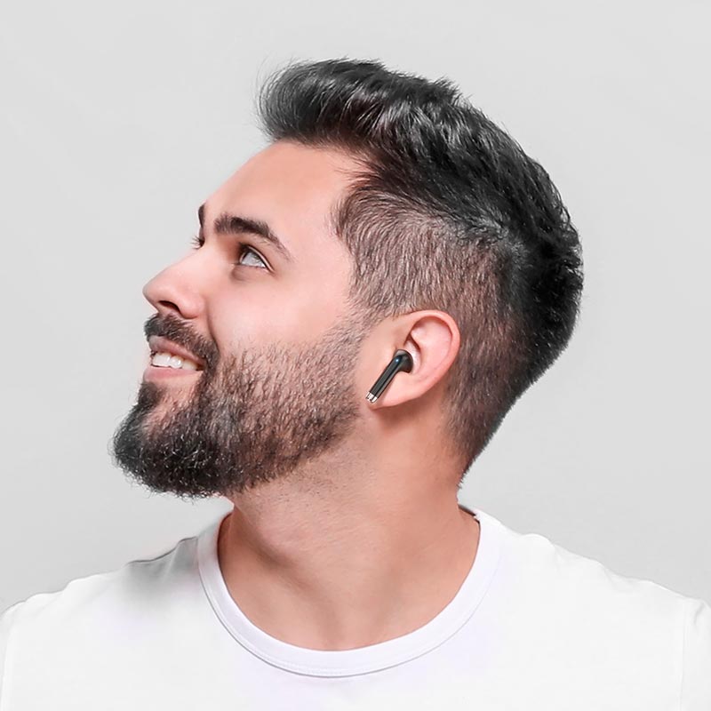 Бездротові навушники HOCO EQ1 Music guide true wireless BT headset Black - Зображення 4