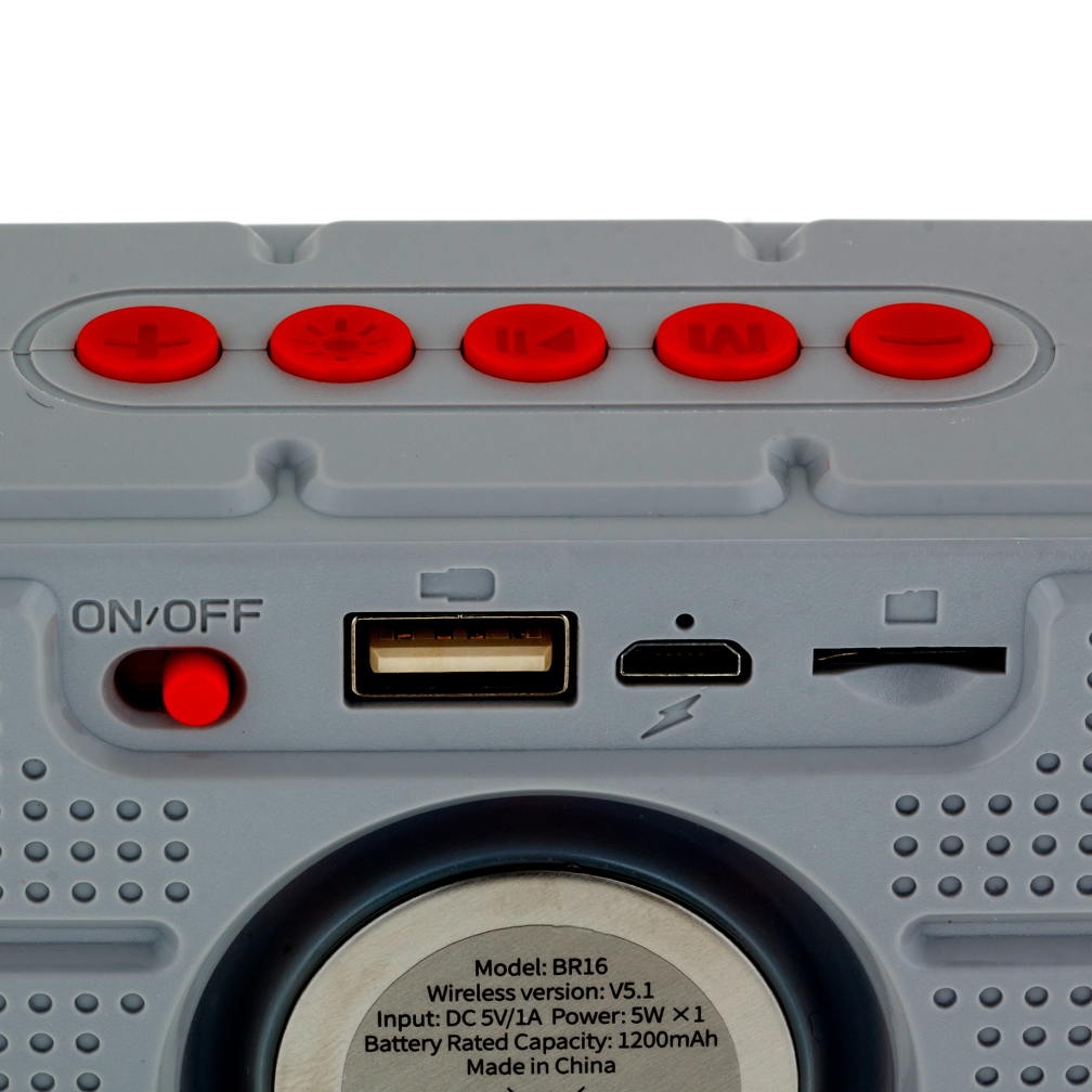 Bluetooth колонка Borofone BR16 з RGB-підсвіткою, TWS та FM-радіо - Зображення 3