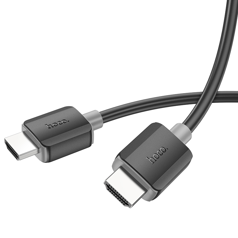 Кабель HOCO US08 HDTV 2.0 male-to-male 4K HD data cable(L=2M) Black - Зображення 4
