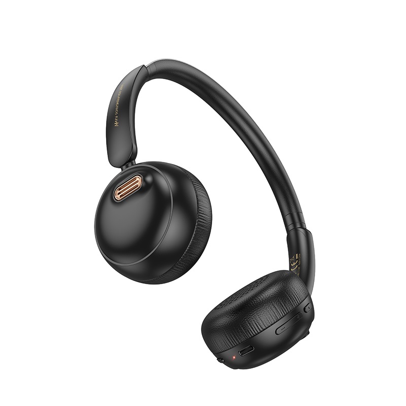 Бездротові накладні навушники HOCO W62 Verso retro BT headphones Black - Зображення 4