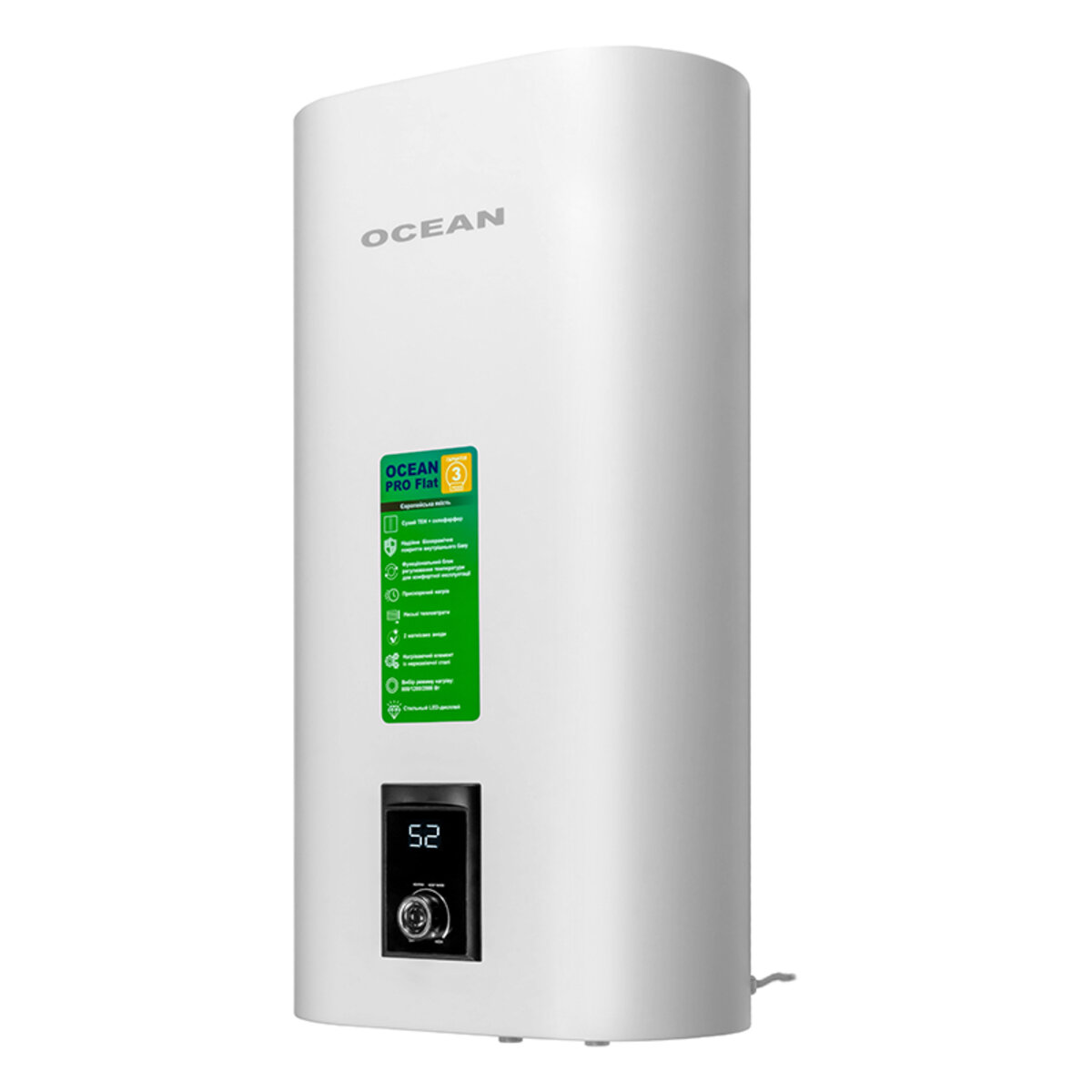 Бойлер OCEAN FLAT RZB50M 50л плоский сухий ТЕН - Зображення 2