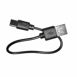 Кабель USB - Type-C 20 см короткий для павербанка 2A Чорний (тільки зарядка)